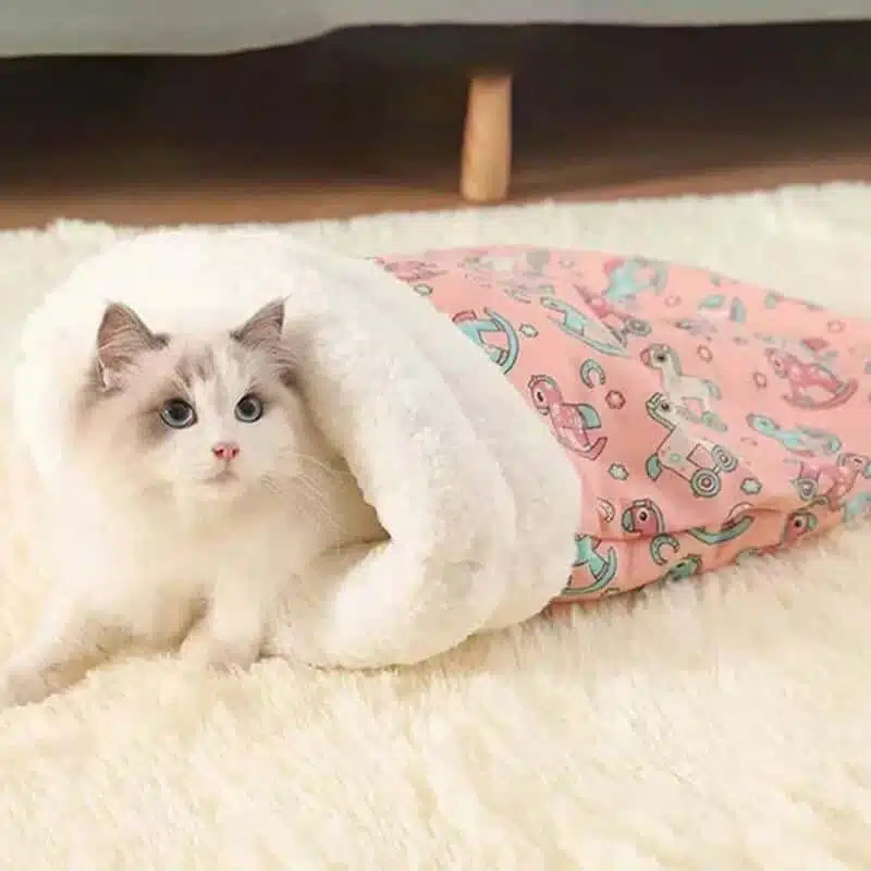 Cat Sleeping Bag – Soft, Cozy & Durable Pet Bed for Cats