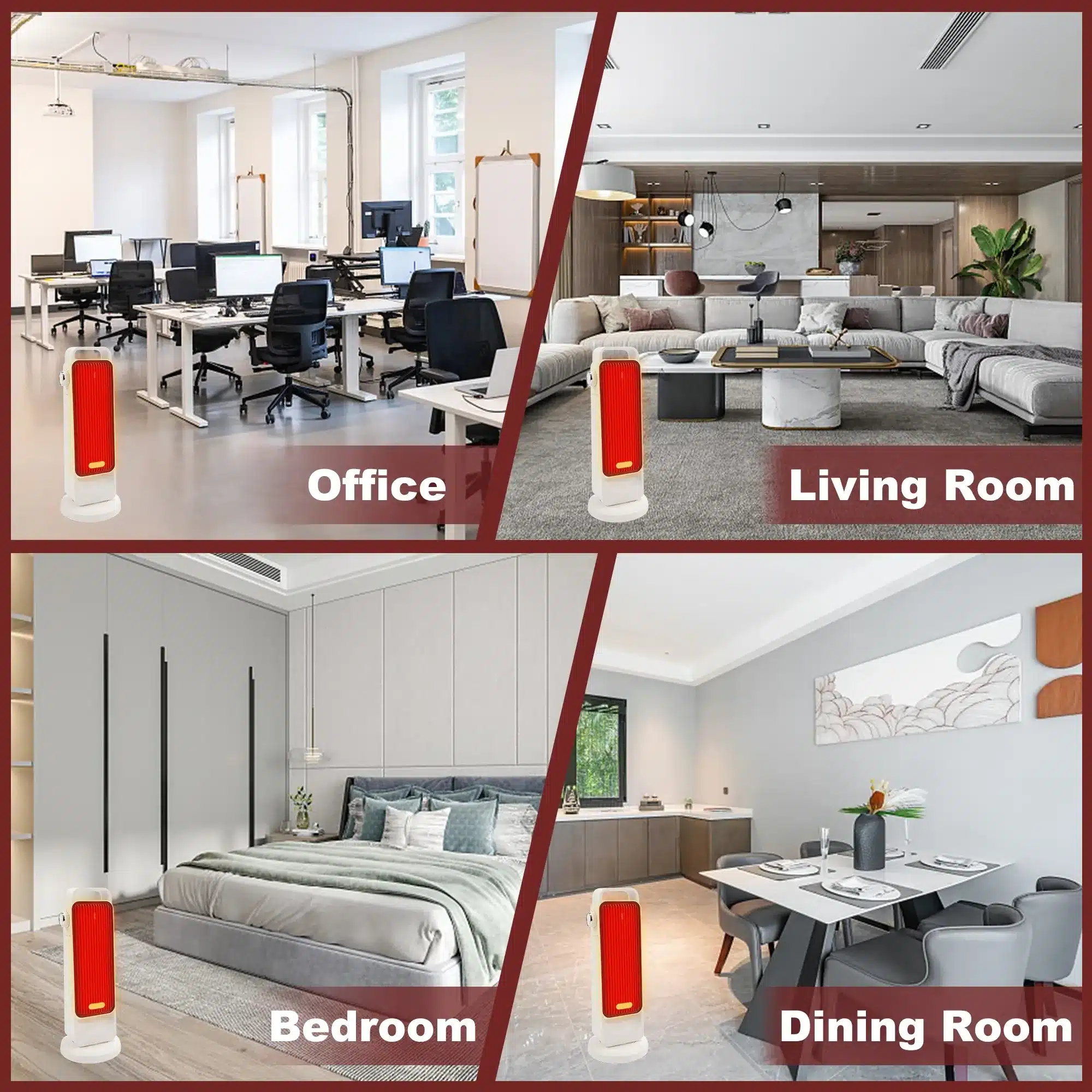 GearUP XH-2001 2000W Auto Rotating PTC Room Heater