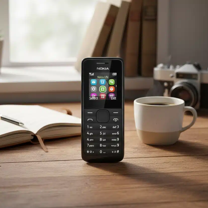 Nokia 105 Single SIM Refurbished Original Button Phone with Flashlight