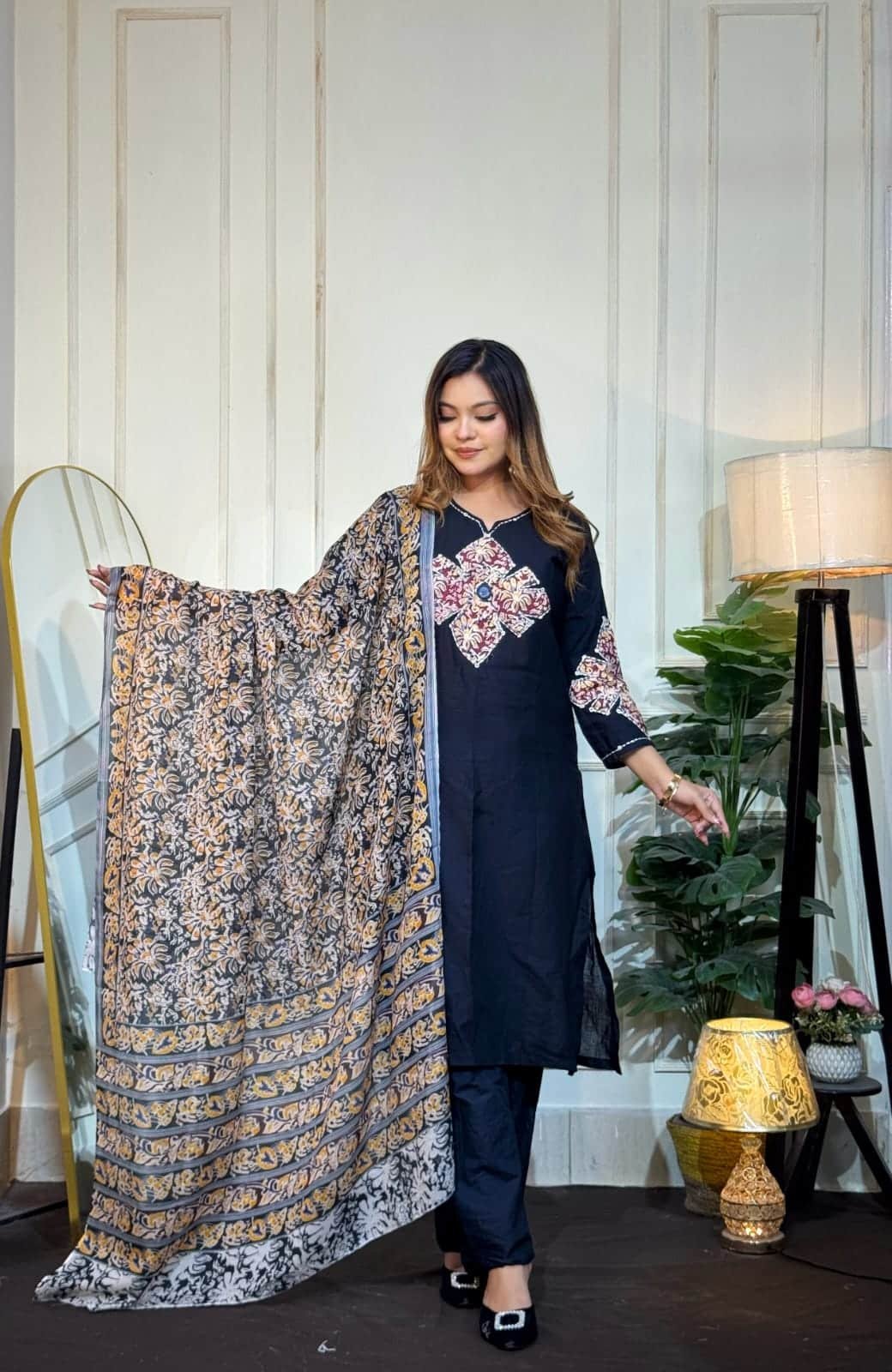 Digital Print Three Piece Premium Cotton Dress