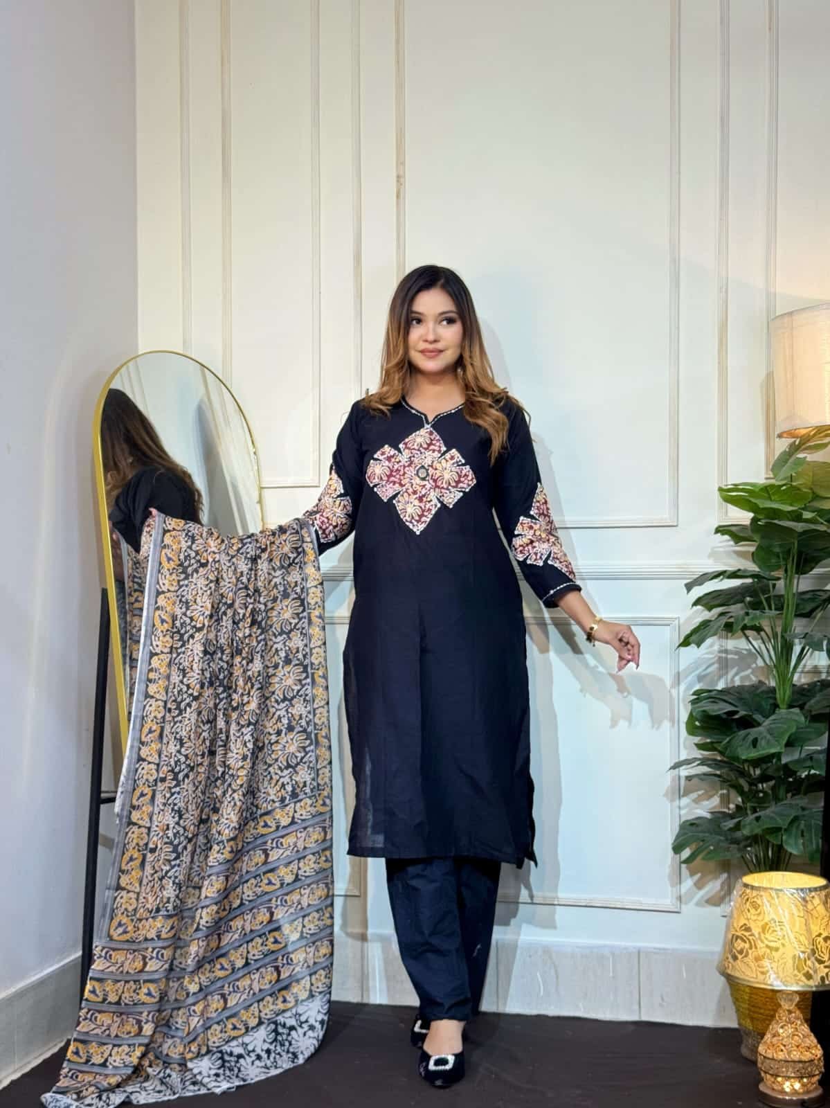 Digital Print Three Piece Premium Cotton Dress