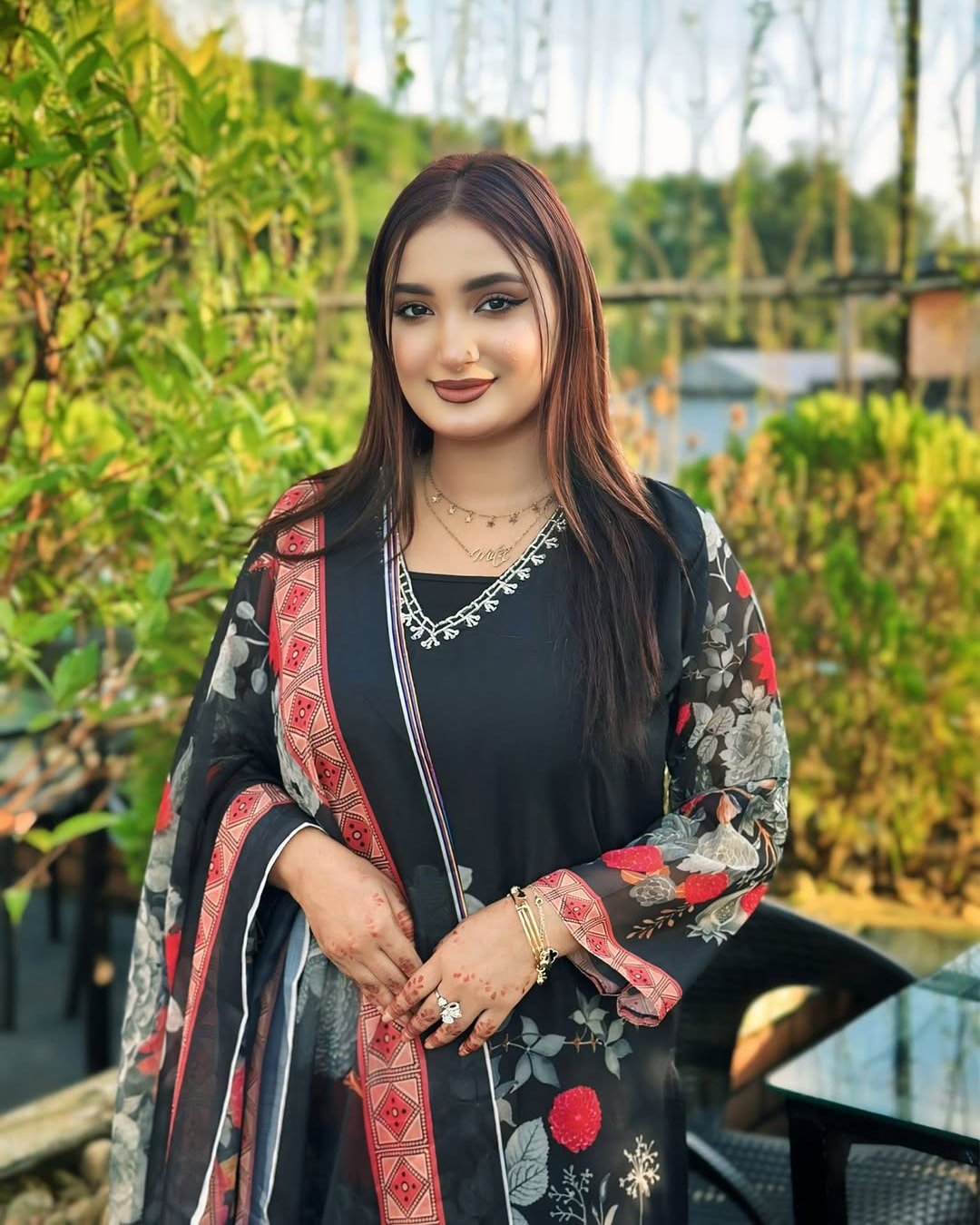 Premium Jorjet Three Piece Floral Dress