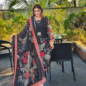 Premium Jorjet Three Piece Floral Dress