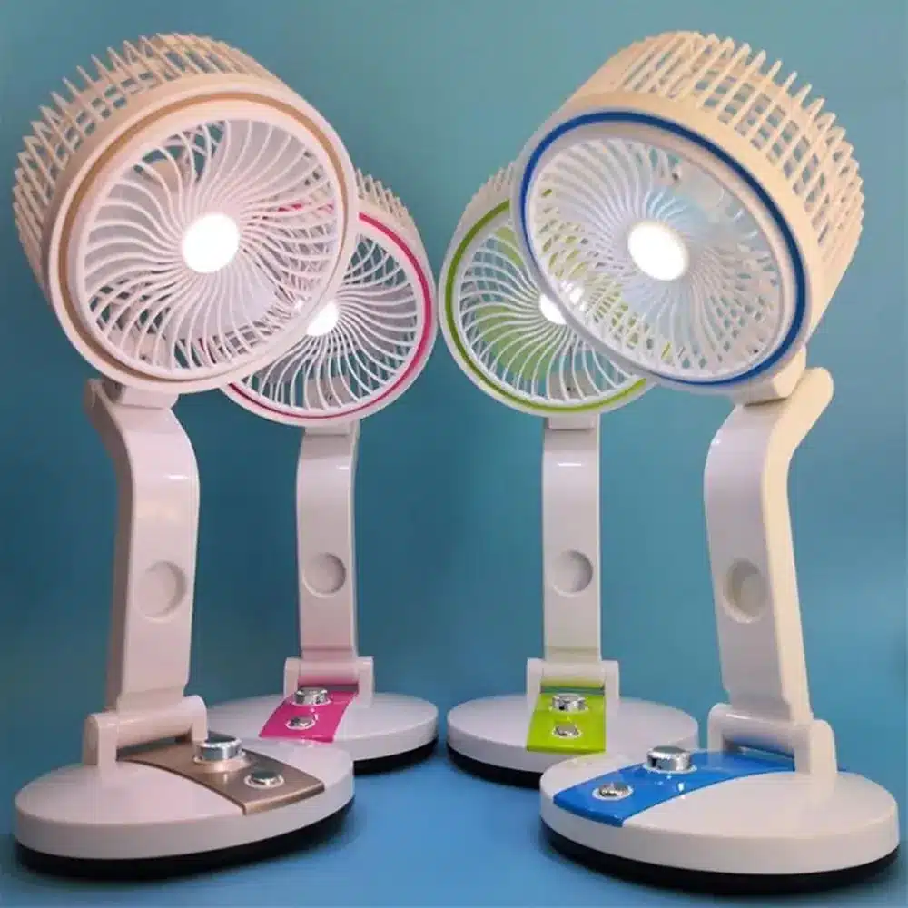 Smart LR Folding Rechargeable Fan with LED Light